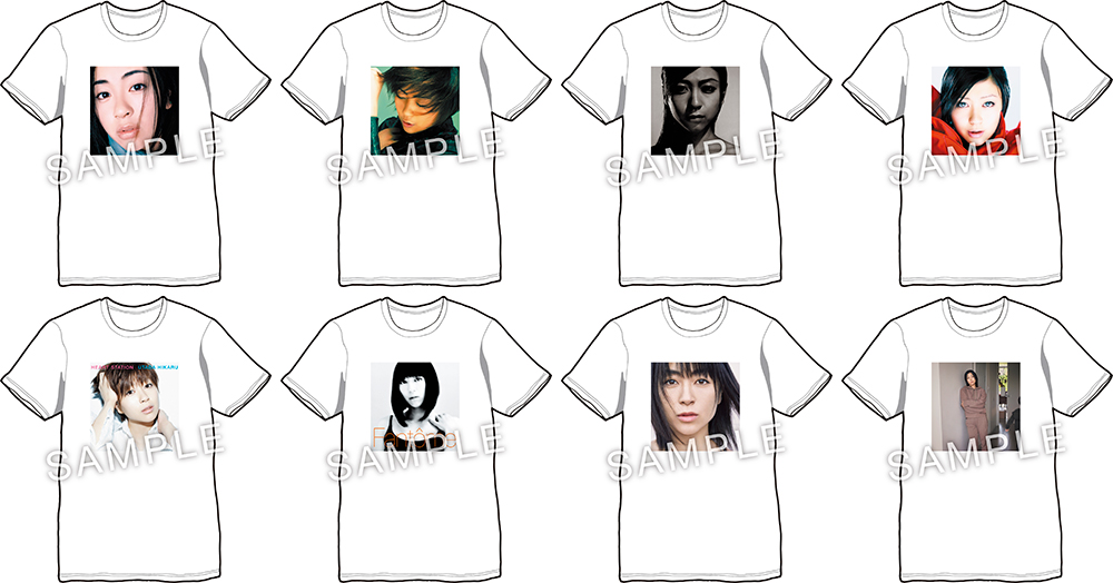 宇多田ヒカル、全オリジナルアルバムアナログ盤購入者プレゼントのTシャツデザイン公開 - 画像一覧（1/2）