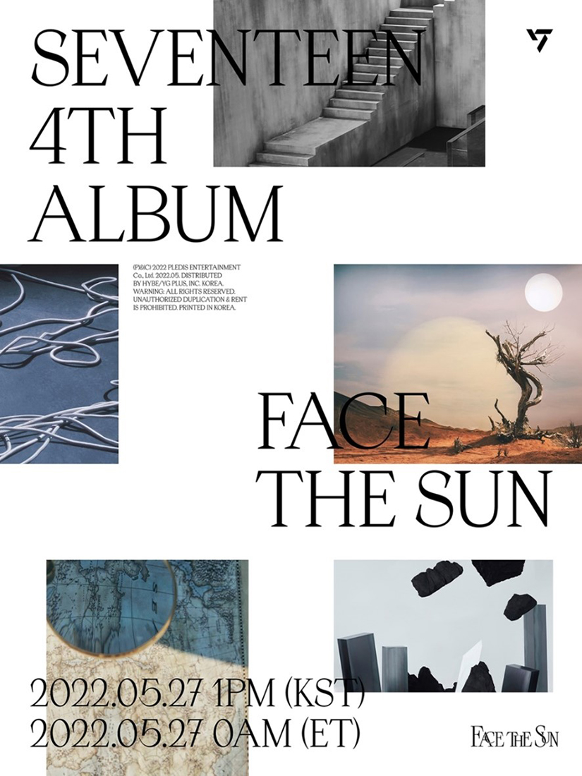 SEVENTEEN、4thアルバム『Face the Sun』のリリースが決定！ティザーイメージも公開