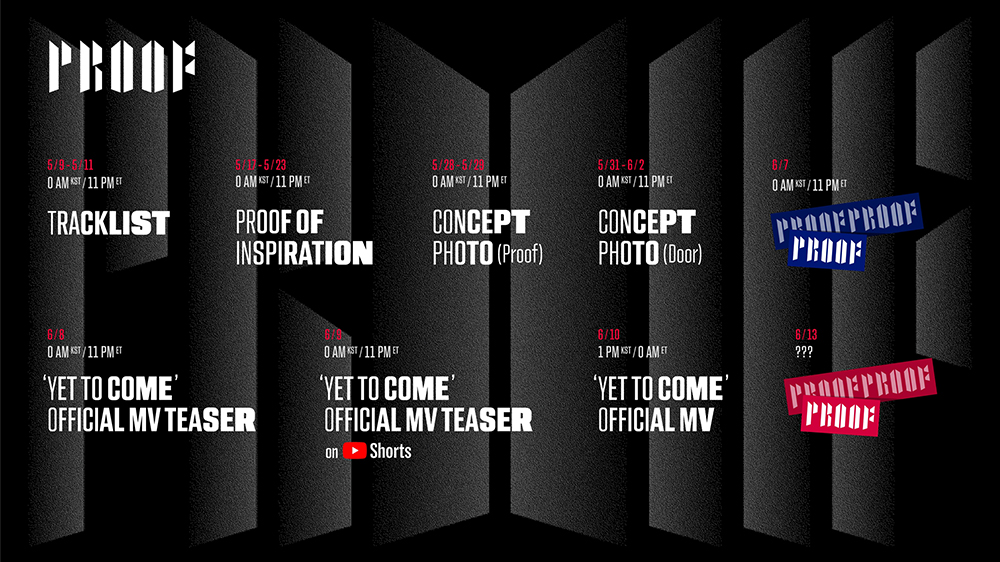 BTS、アンソロジーアルバム『Proof』のリード曲タイトル＆プロモーション日程を発表 - 画像一覧（1/2）