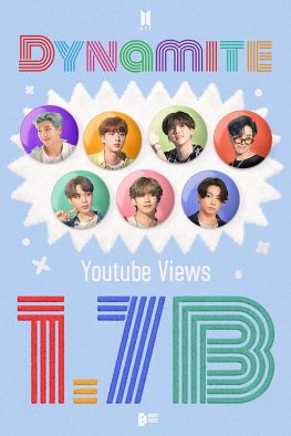 BTS、「Dynamite」のMVが自身初の17億回再生を突破