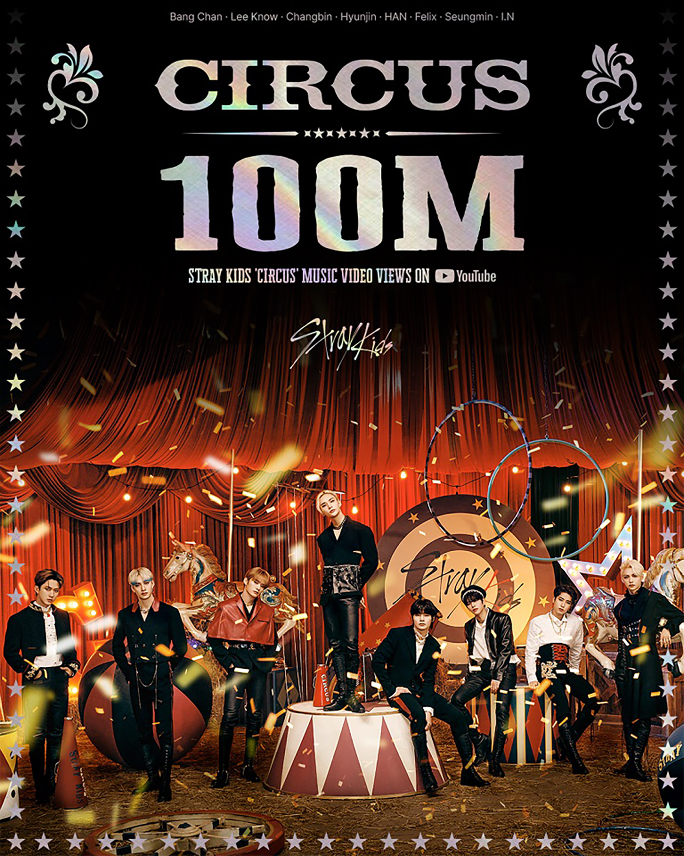 Stray Kids（ストレイキッズ）「CIRCUS」MVの再生回数が1億回を突破！ 日本オリジナル楽曲ではK-POP第4世代グループ史上初