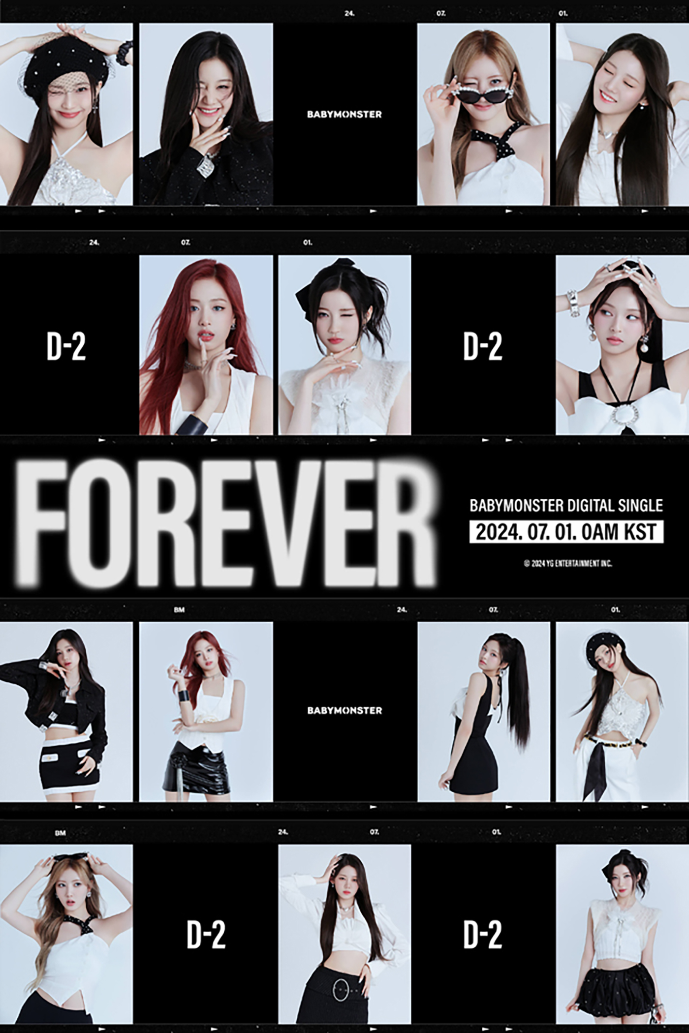 BABYMONSTER、YG流サマーソング「FOREVER」のあらたなプロフィールポスター公開