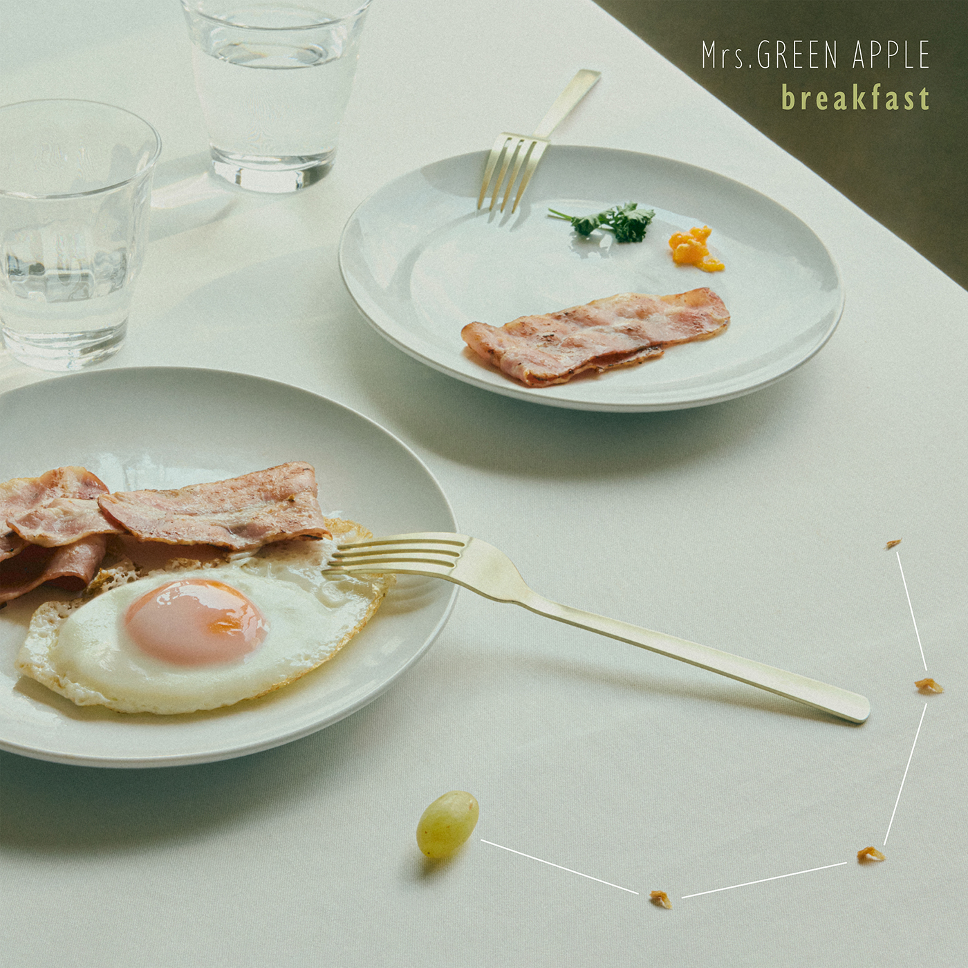 Mrs. GREEN APPLEが新曲「breakfast」のカバーアート公開！ニュース情報番組『サン！シャイン』テーマソング