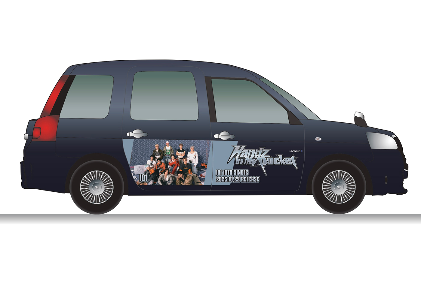 JO1のラッピングタクシーが期間限定で都内を走行！10thシングル「Handz In My Pocket」リリース記念