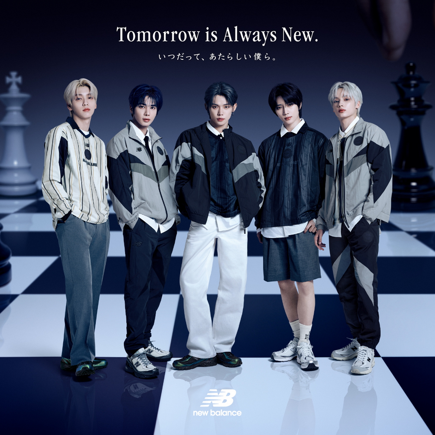 TOMORROW X TOGETHERがチェスの世界をクールに着こなす！ABCマートのNew BalanceキャンペーンにTXTを起用