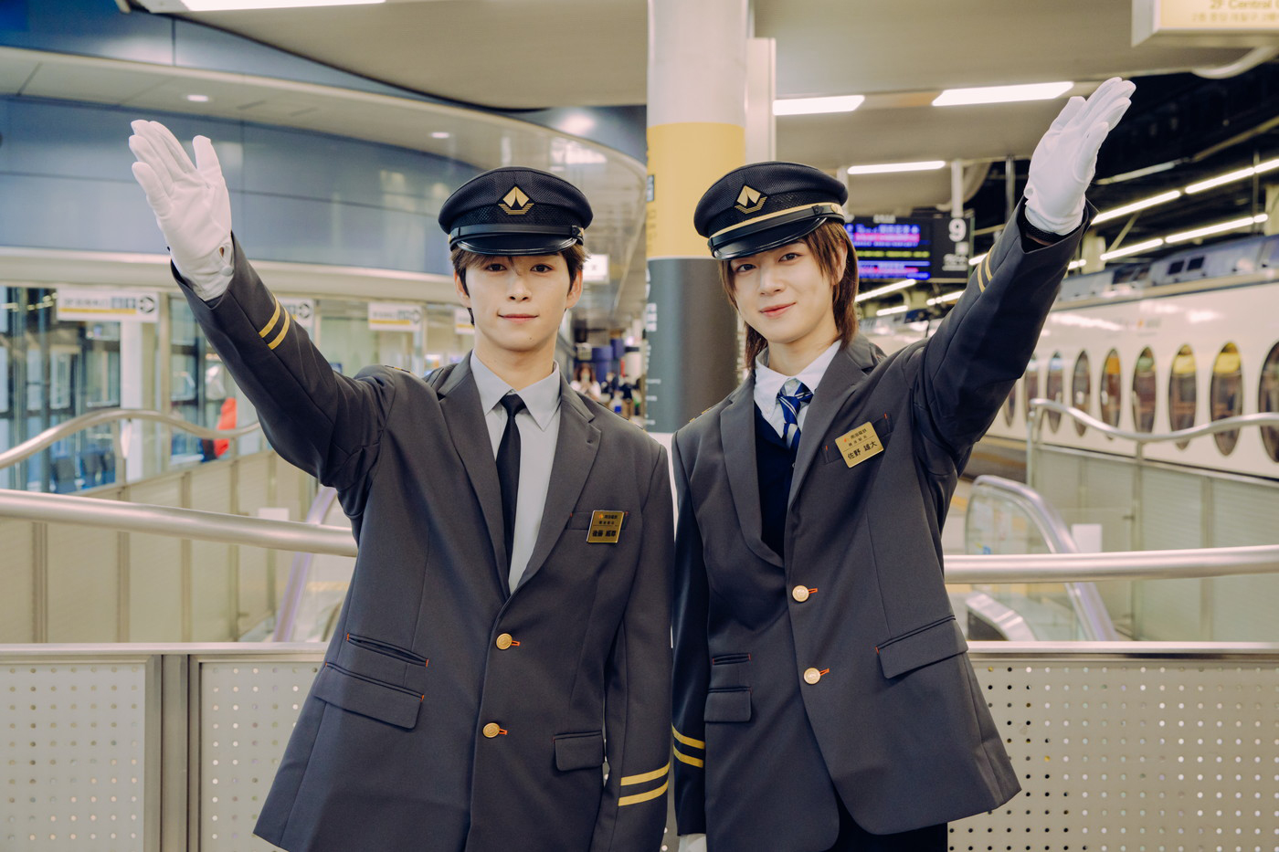 INI後藤威尊＆佐野雄大が南海難波駅の1日駅長に就任！「制服を着させていただいて、シャキッとしました！」（後藤） - 画像一覧（1/8）