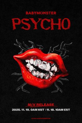 BABYMONSTER「PSYCHO」MV公開決定！レッドリップシンボルが強烈な印象を残すポスターとともに発表