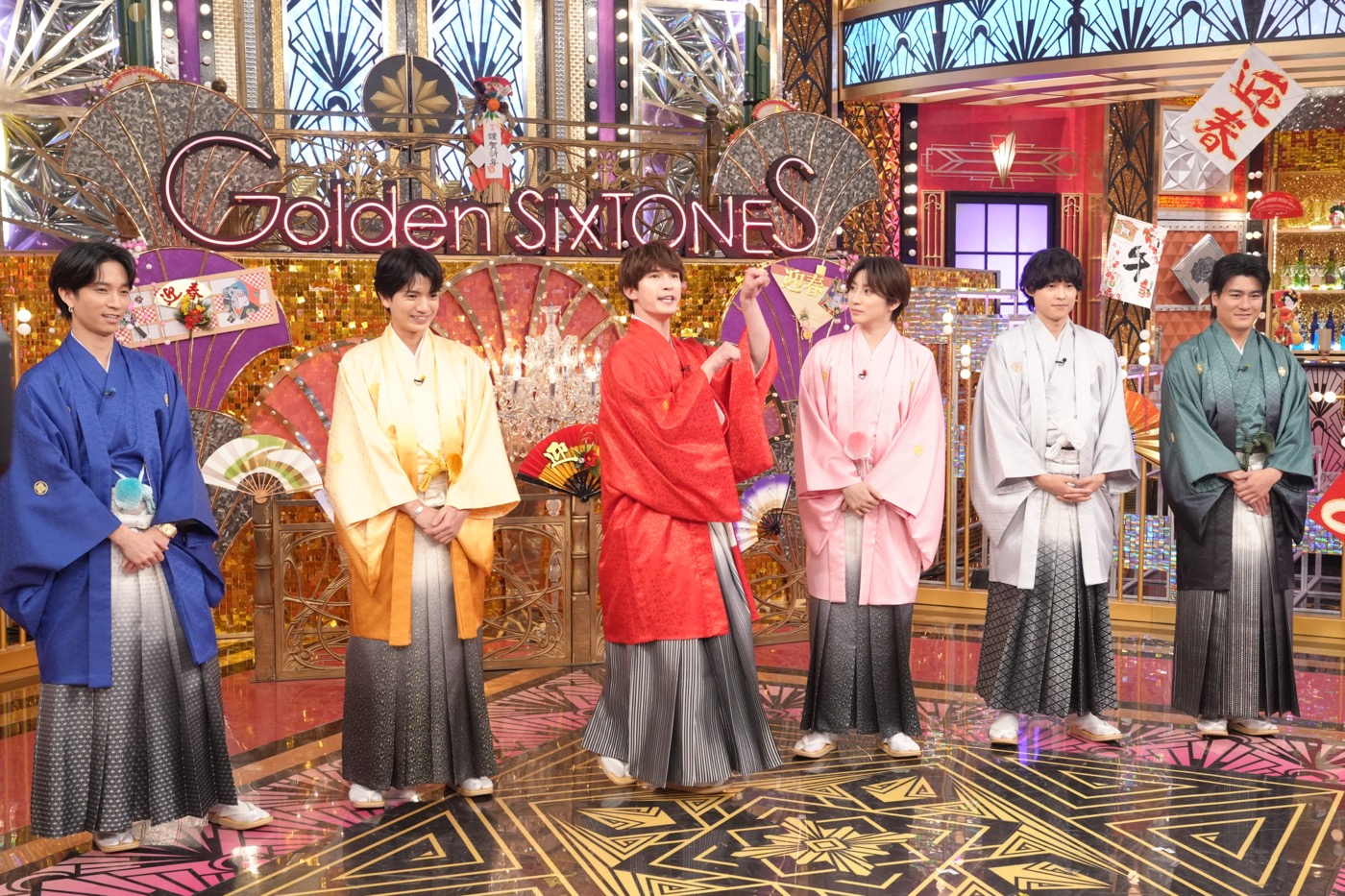 SixTONES、小栗旬やYOSHIKIらと“サイズの大晩餐会”を開催！『GOスト』でガチンコ勝負