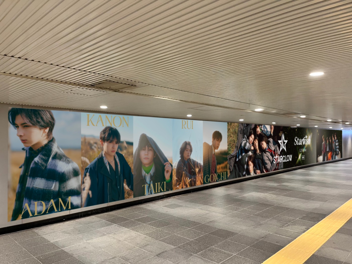 STARGLOW、デビューシングル「Star Wish」の特大ビジュアルが全国5都市に登場