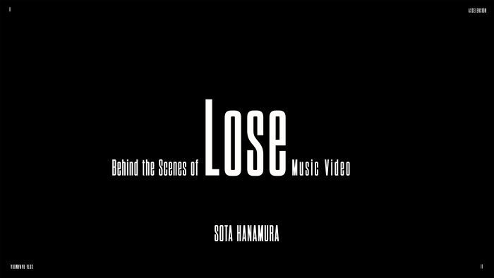 SOTA HANAMURA（Da-iCE花村想太）「Lose」MV撮影の裏側を楽しめるBehind The Scenes映像公開