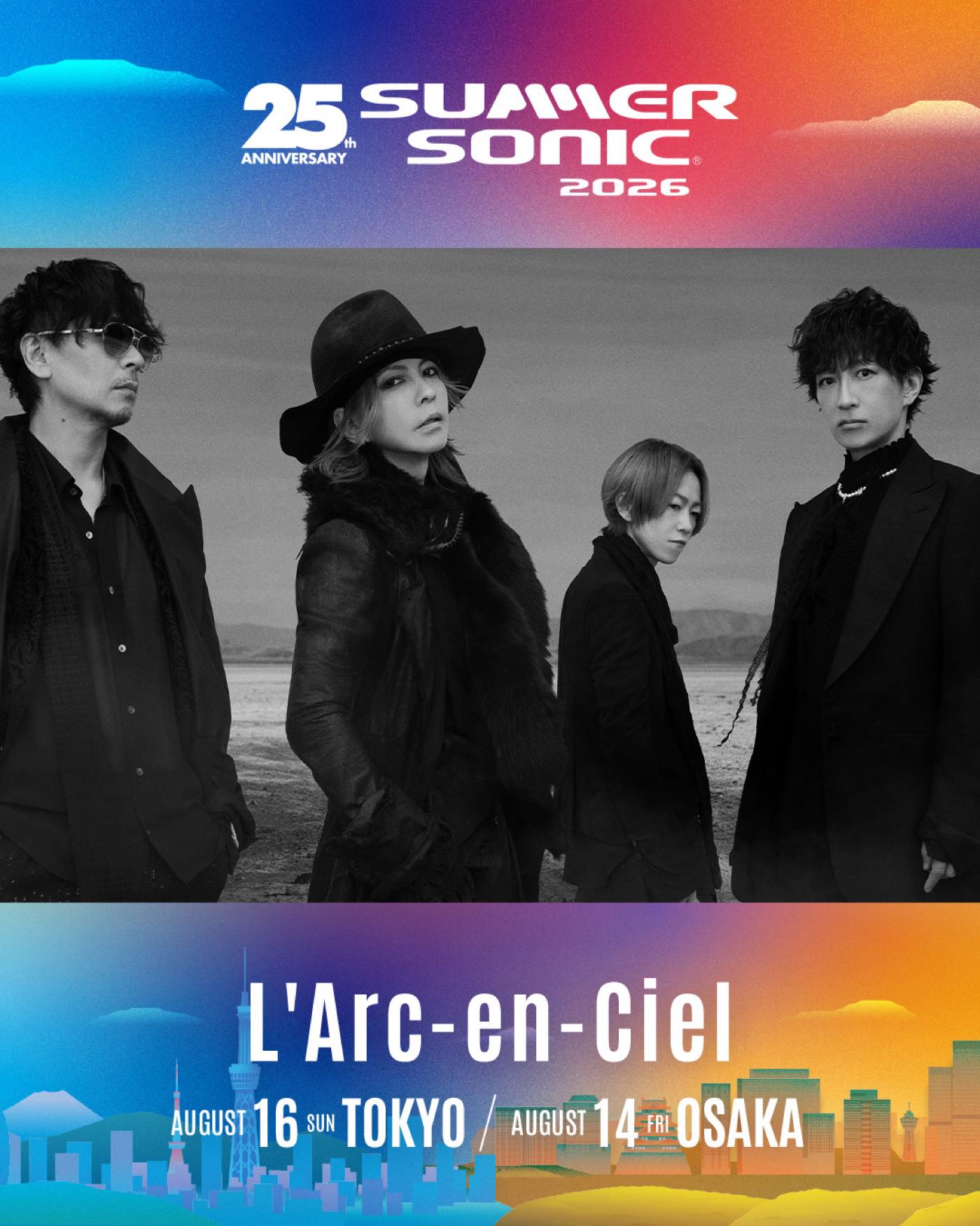 『SUMMER SONIC』×L’Arc-en-Ciel新曲「総天然色」、サマソニ史上初のアーティストコラボレーション映像を公開