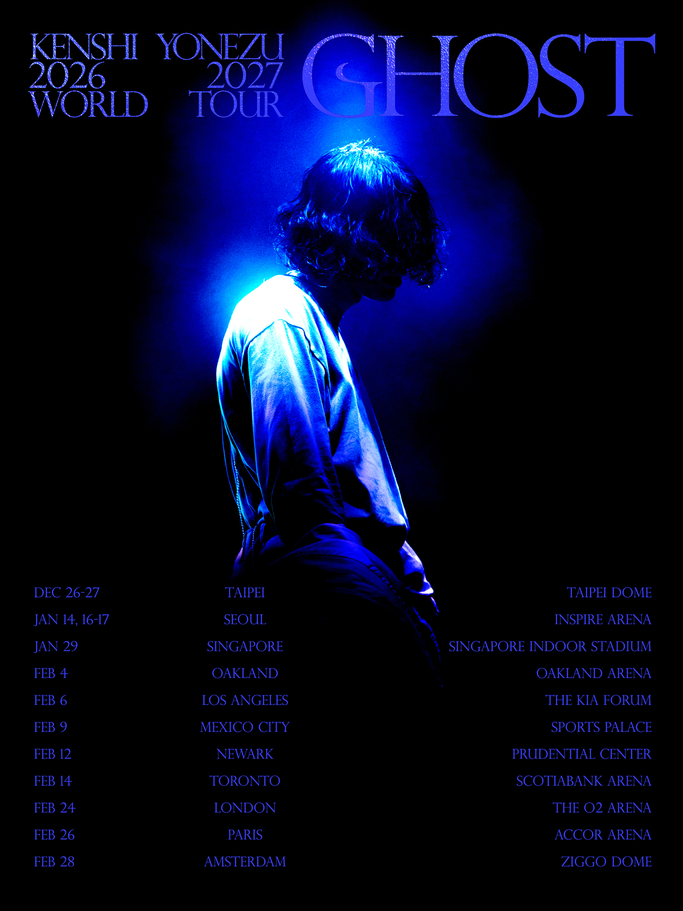 米津玄師、自身最大規模のワールドツアー『GHOST』開催決定！世界11都市14公演で約20万人を動員予定