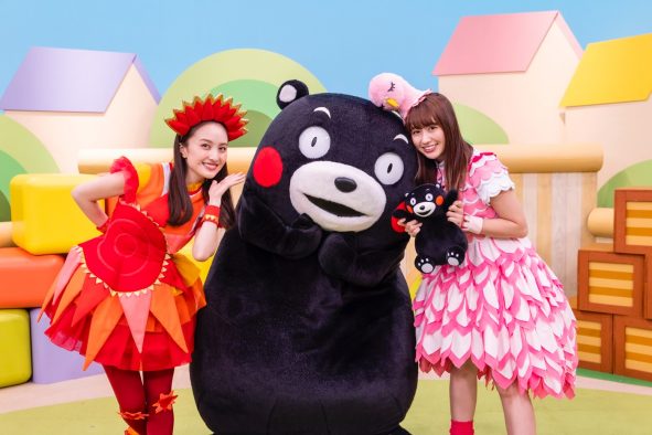 ももくろちゃんZが出演する『とびだせ！ぐーちょきぱーてぃー』に、“くまモン”が登場