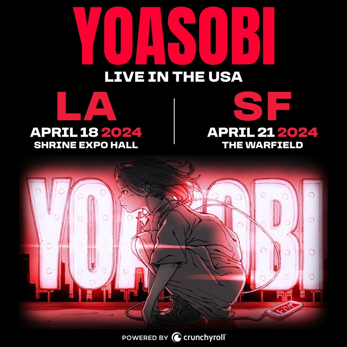 YOASOBI、自身初となるアメリカ単独公演がロサンゼルス＆サンフランシスコにて開催決定