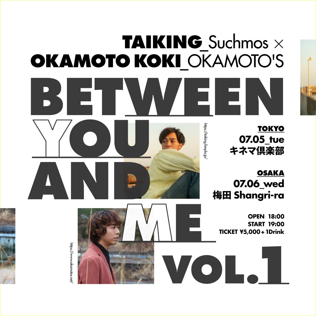 TAIKING（Suchmos）×オカモトコウキ（OKAMOTO’S）が、東京＆大阪で2マンライブを開催 - 画像一覧（1/3）
