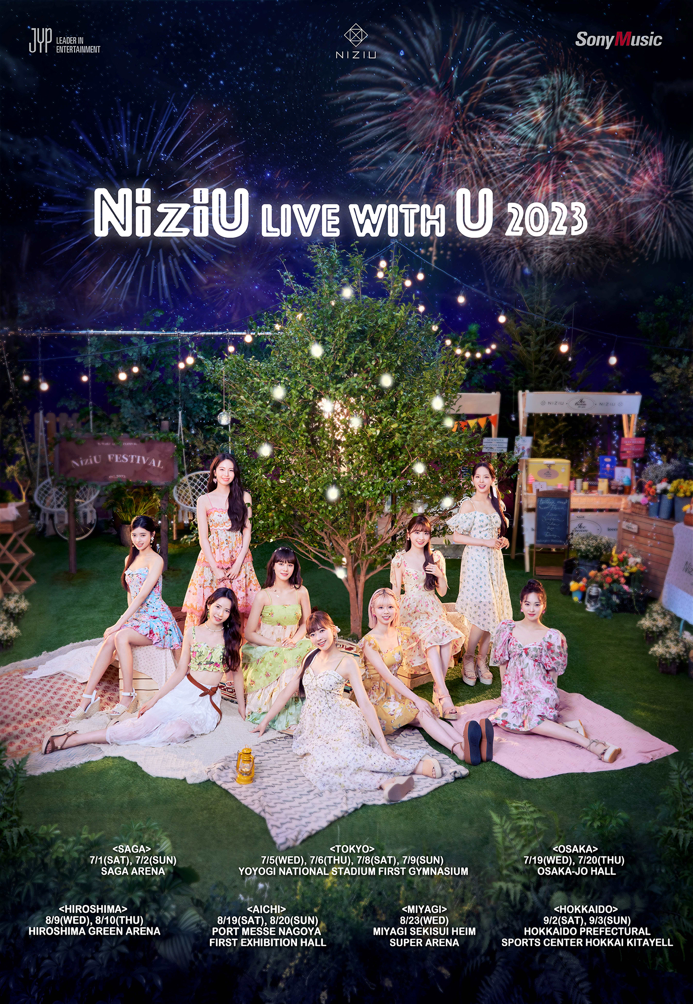 NiziU、代々木第一体育館4DAYを含む2ndライブツアー『NiziU Live with U 2023』開催決定
