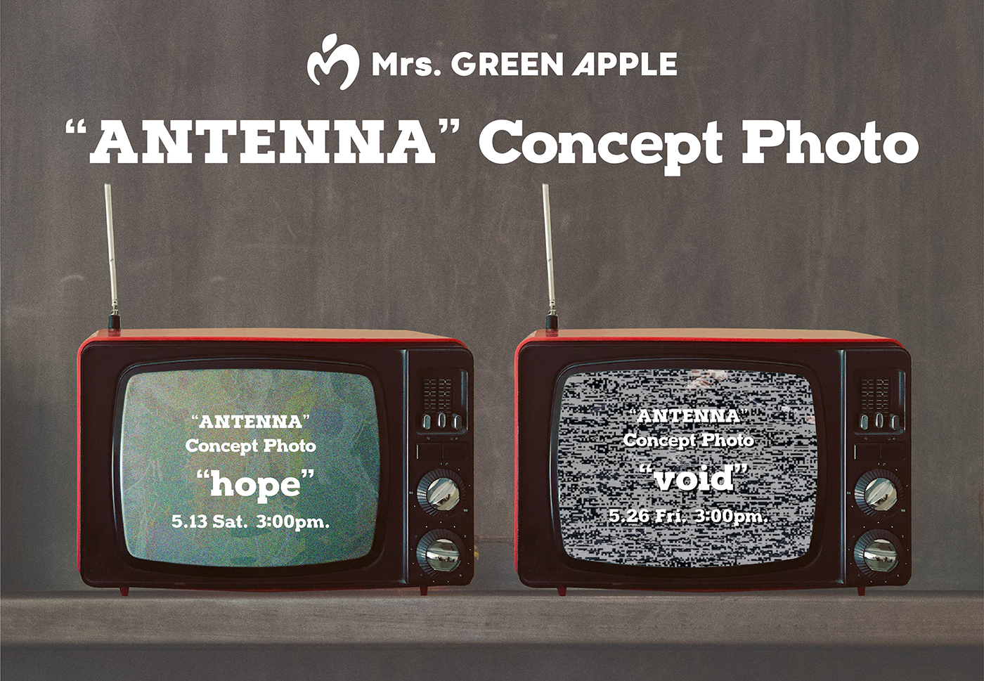 Mrs. GREEN APPLE、5thアルバム『ANTENNA』のコンセプトフォトは2種類！“hope”“void”バージョンを順次解禁
