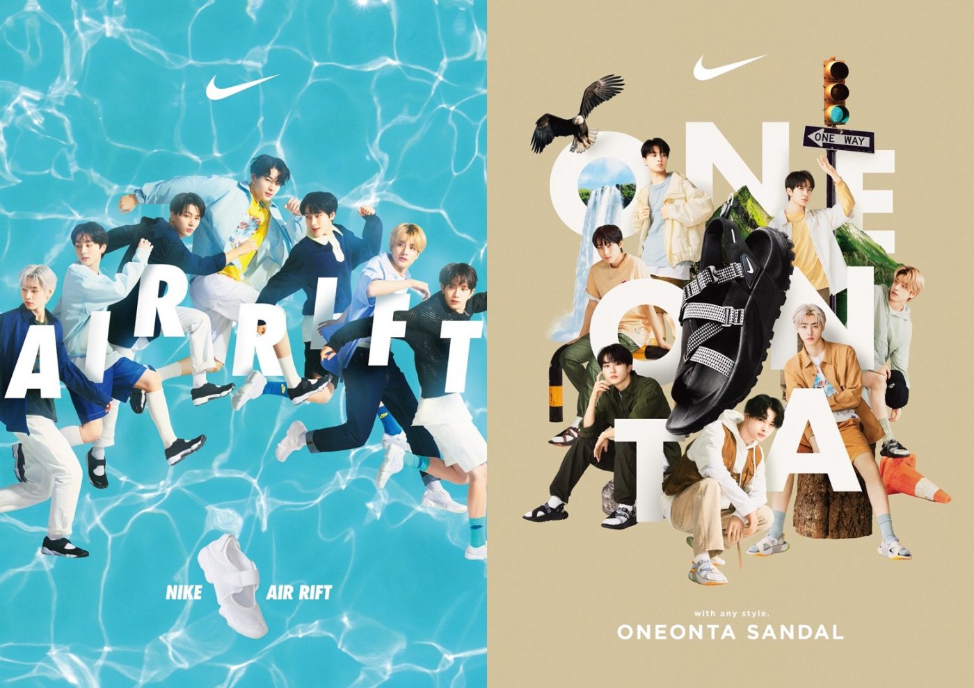 ENHYPEN、夏らしい装いでABC-MART×NIKEビジュアルに登場！ インタビューも公開