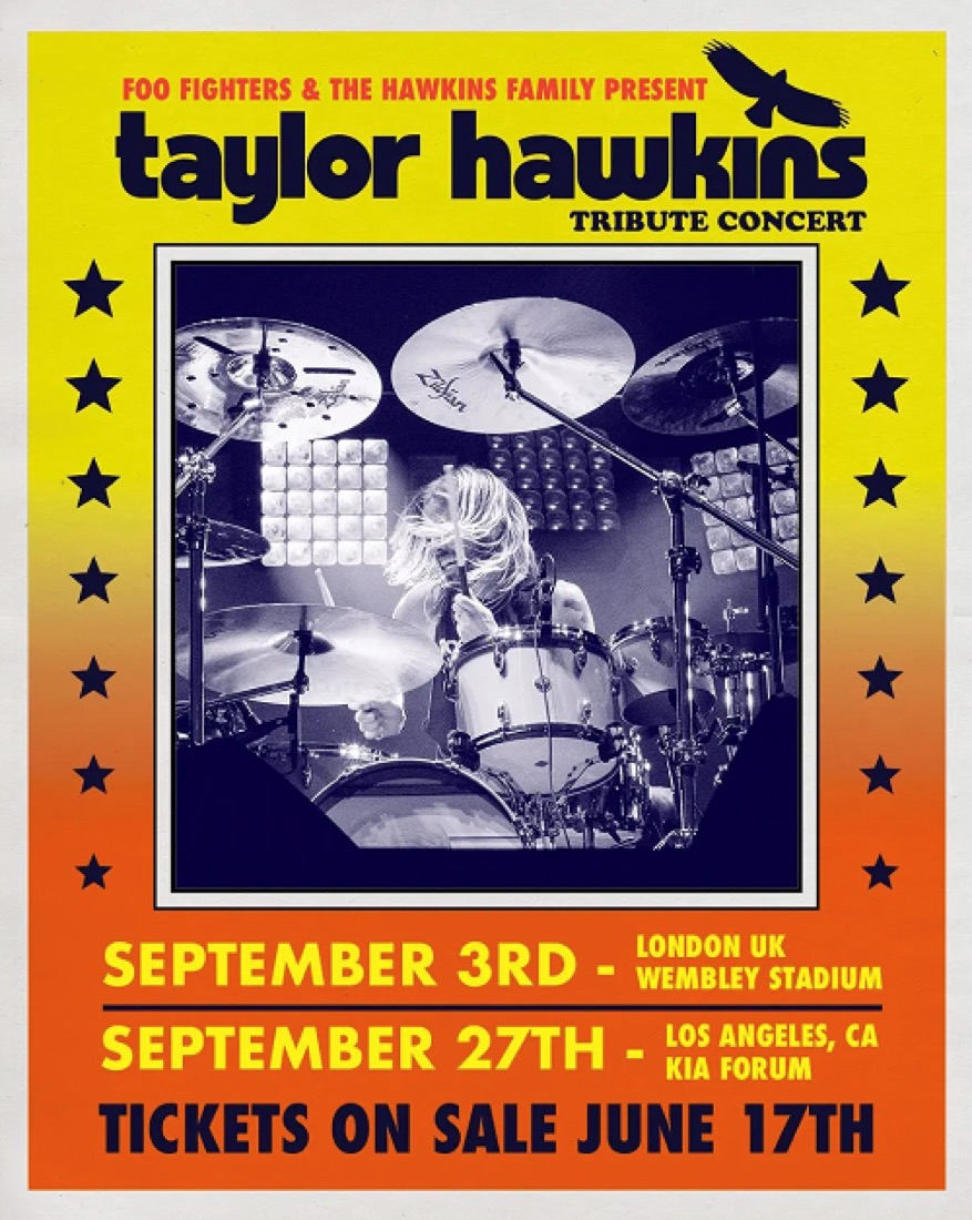 フー・ファイターズ、テイラー・ホーキンスの追悼トリビュートコンサート開催を発表