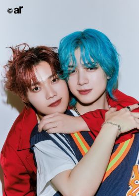 INI木村柾哉×佐野雄大が、ド派手な赤髪×青髪で『ar』に初登場