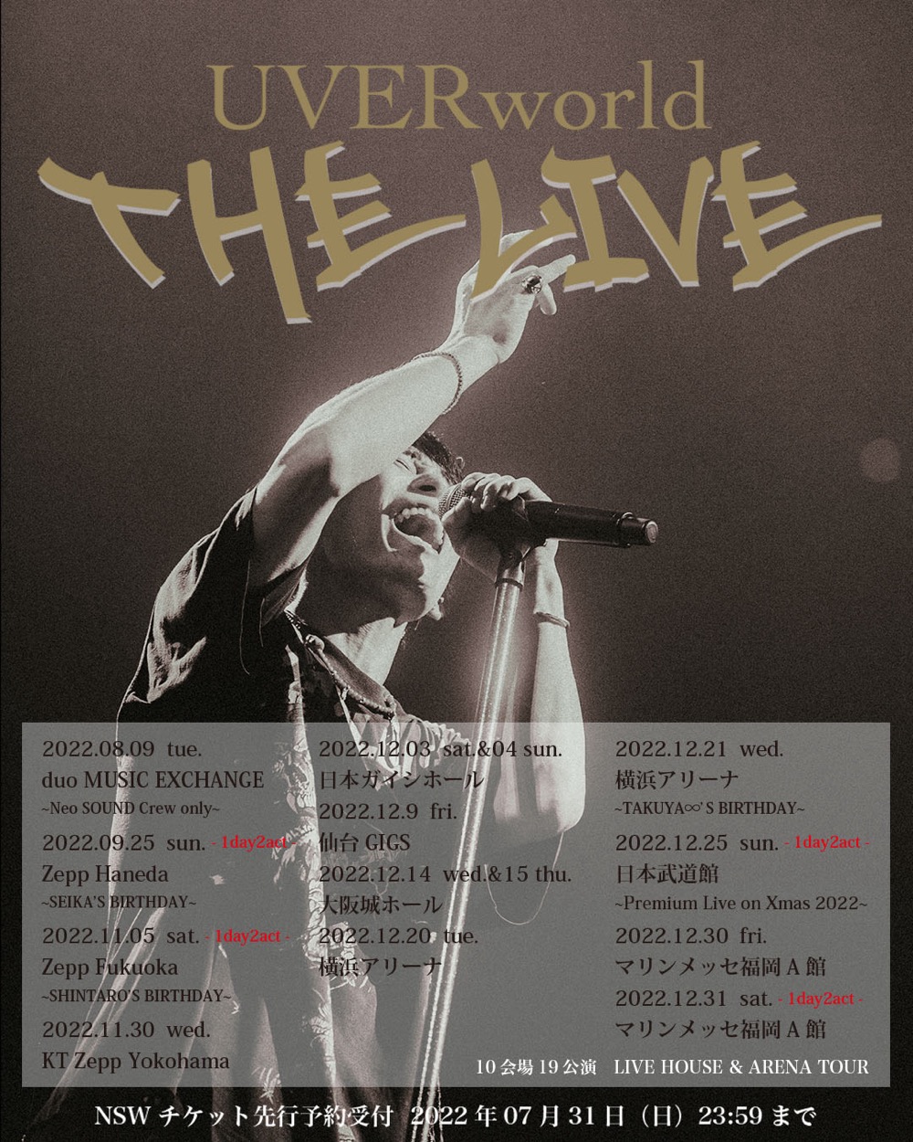 UVERworld、アリーナ公演含む年末までのライブツアー『THE LIVE』開催決定 - 画像一覧（1/4）