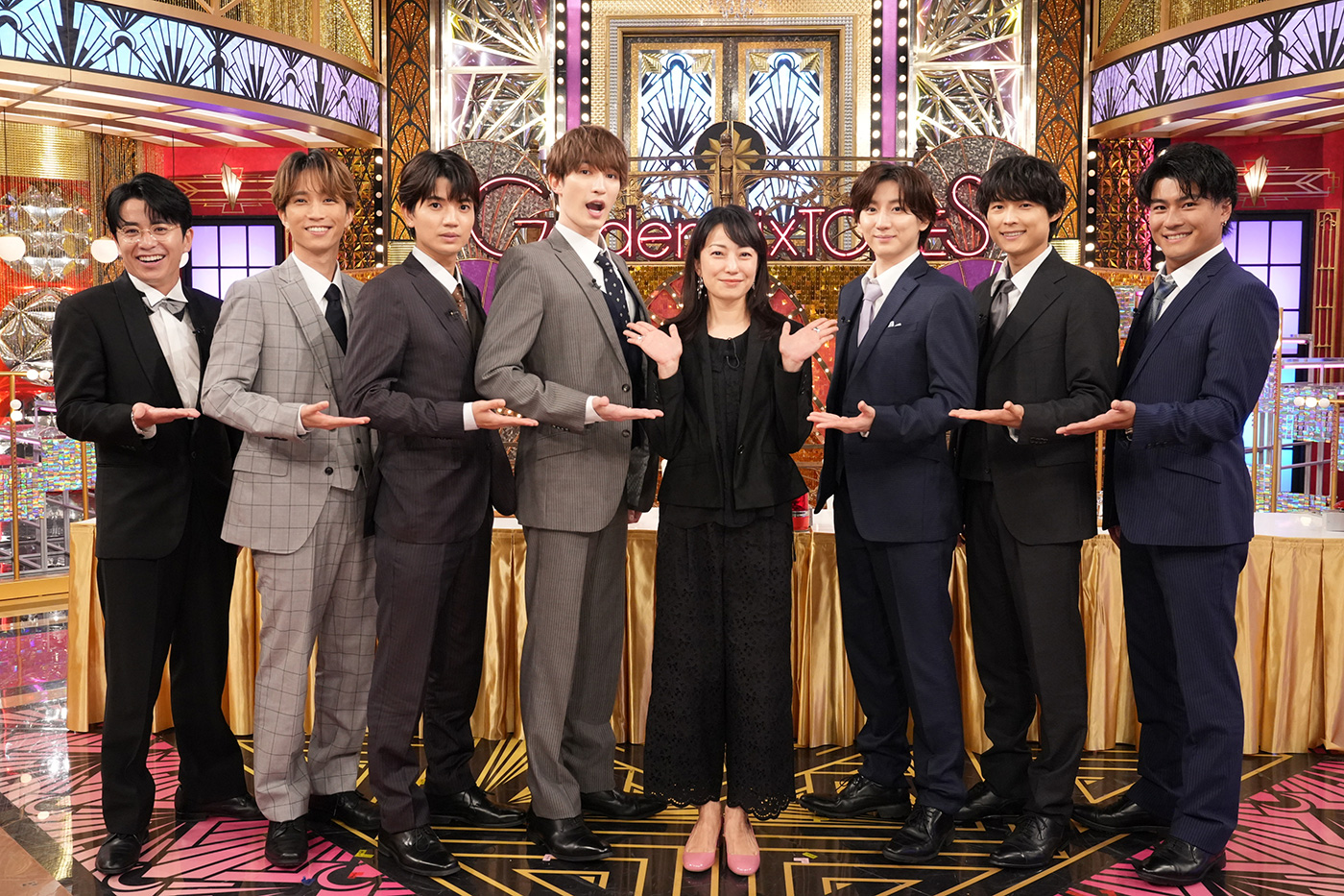 SixTONESが菅野美穂と新企画「ダジャレッドカーペット」でガチンコ勝負！街の変化を見抜く脳トレゲームにも挑戦