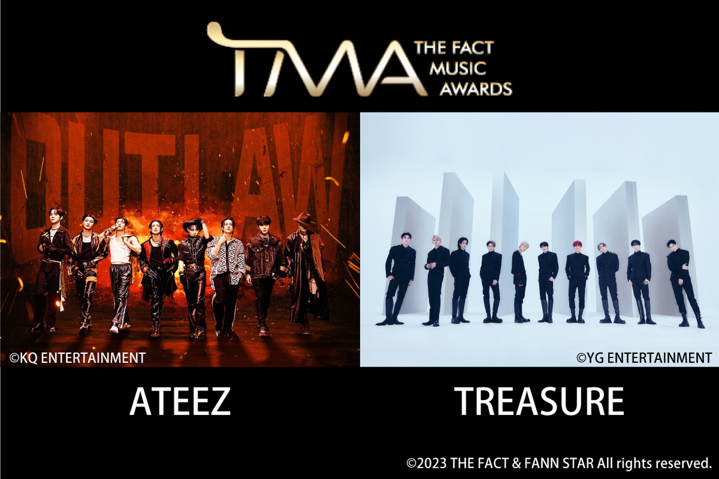 ATEEZ、TREASUREら出演！『2023 THE FACT MUSIC AWARDS』をエムオン!がテレビ独占生中継