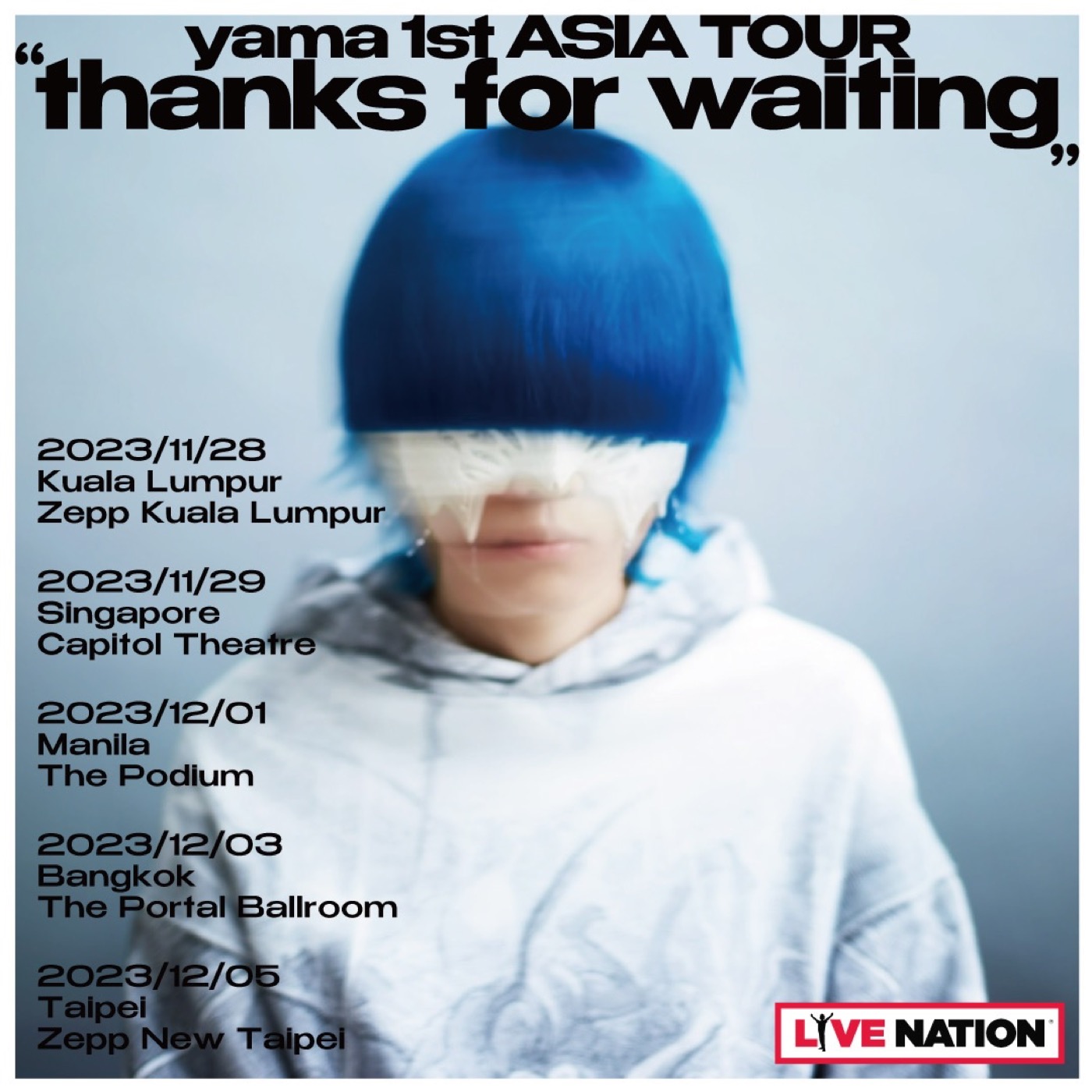 yama、初の海外ワンマンツアーが決定