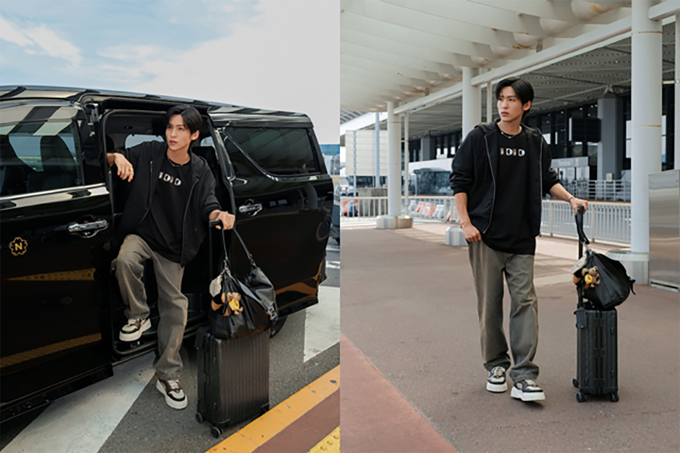 目黒蓮、さわやかな空港スタイルで成田空港に登場！フェンディの春夏コレクションに参加するためイタリアへ