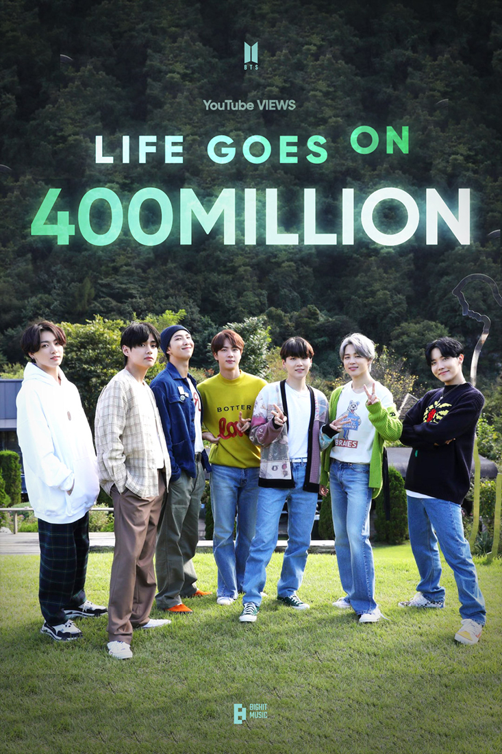 BTS、「Life Goes On」MVが4億回再生を突破！ 4億再生超えは自身15作目