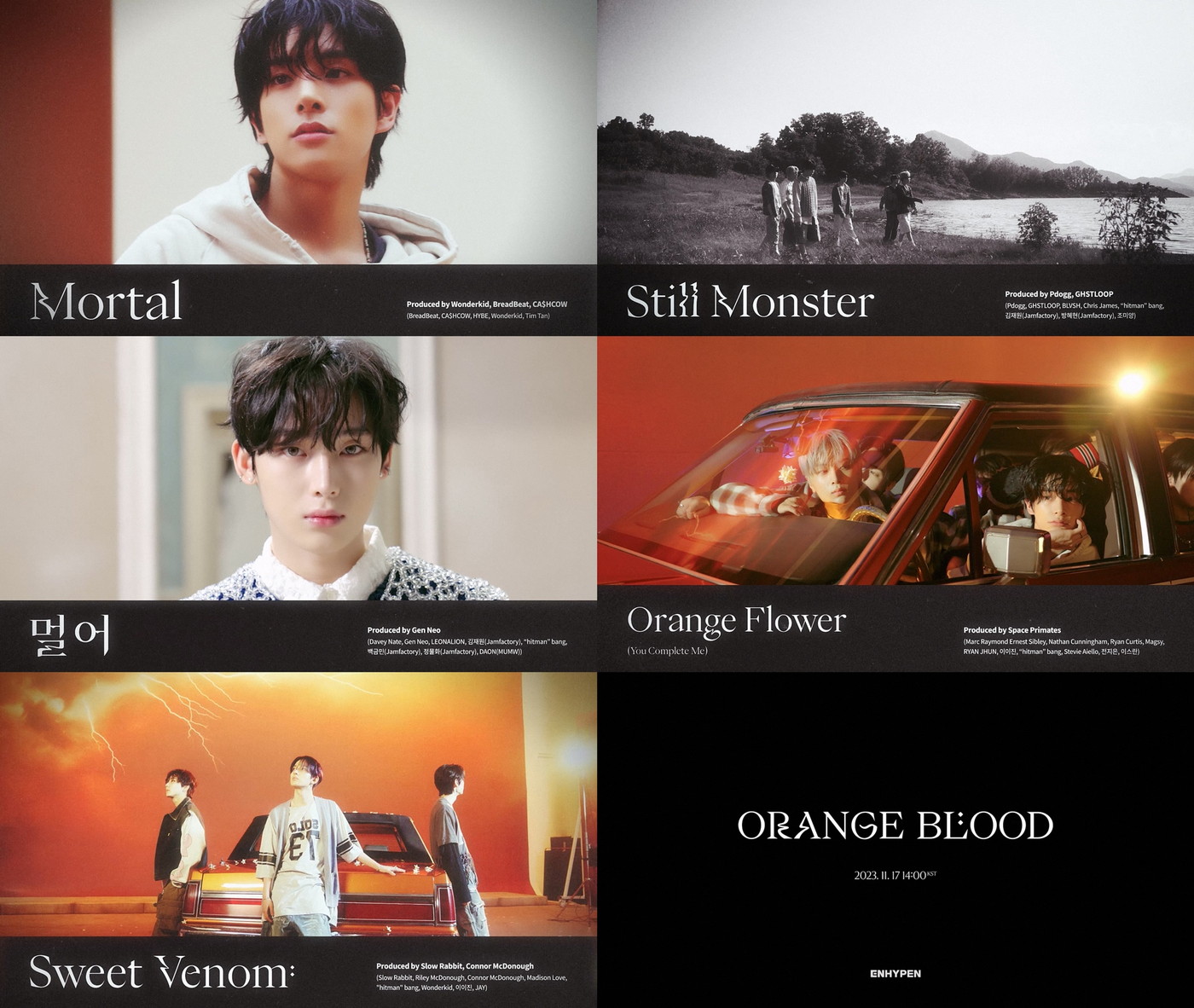 ENHYPEN、5thミニアルバム『ORANGE BLOOD』プレビュー映像公開