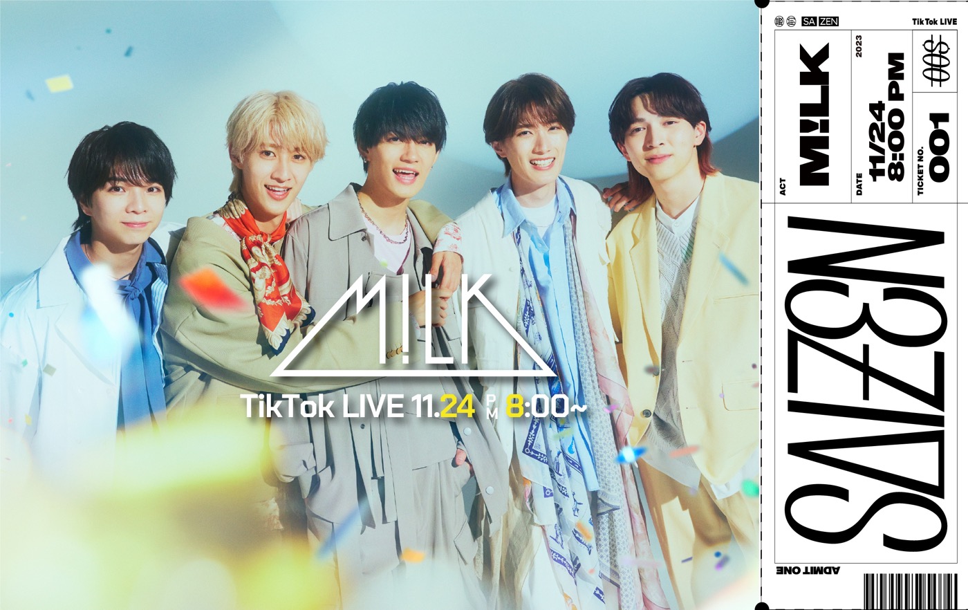 M!LK結成9周年記念日にTikTok LIVE『SAIZEN』配信決定！ 新曲「ハピダン」ラジオOA解禁も決定 - 画像一覧（2/2）