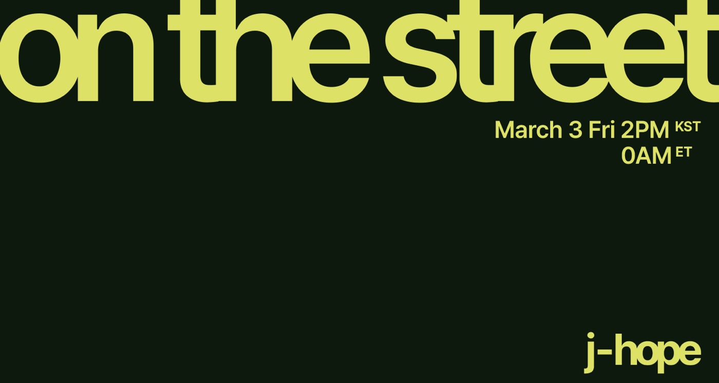 BTS・J-HOPE、自身が作詞作曲を手掛けたソロシングル「on the street」リリース決定