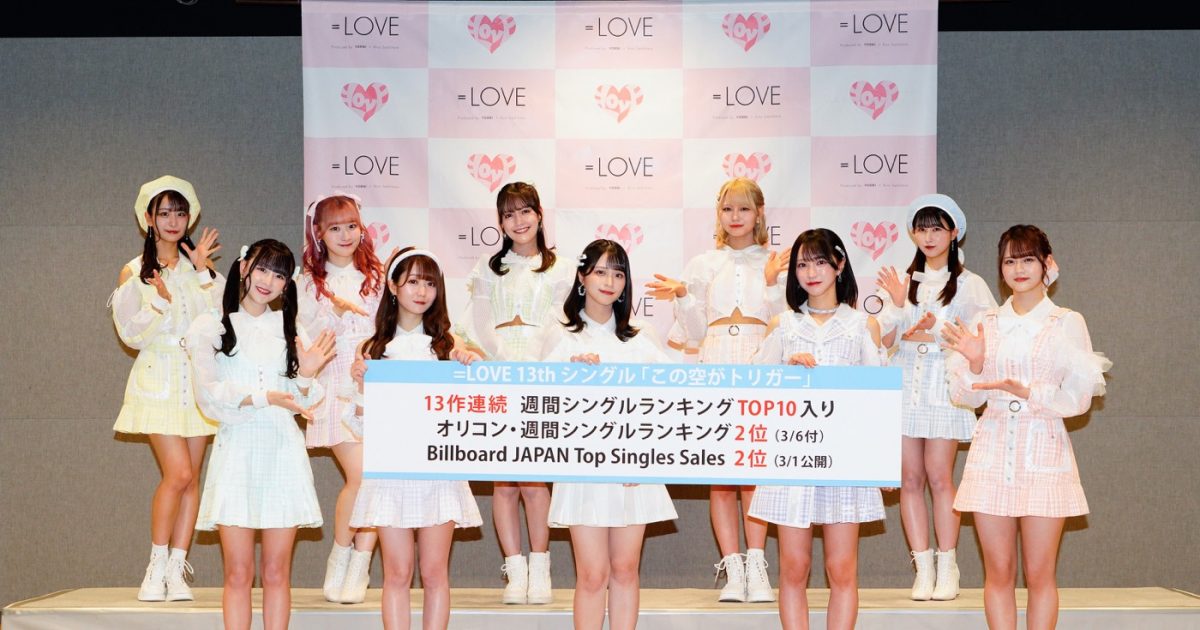 LOVE、 シングル「この空がトリガー」記者発表会でメンバー＆指原Pの