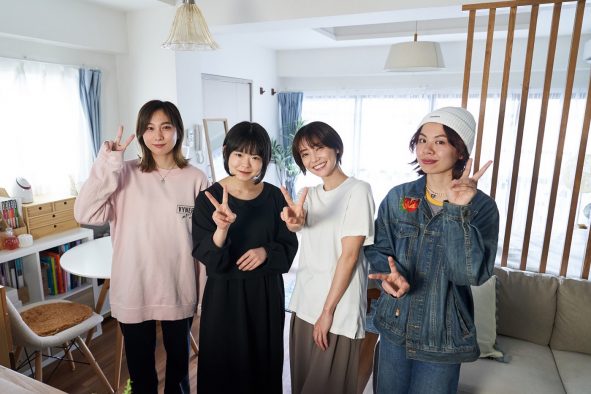 リーガルリリー、倉科カナ×菊池風磨W主演ドラマ『隣の男はよく食べる』主題歌決定。ドラマ現場を訪問