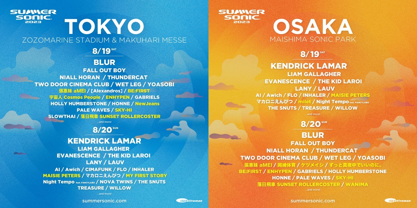 『SUMMER SONIC』、SKY-HI、BE:FIRST、WANIMA、岡崎体育ら第3弾出演アーティスト発表 - 画像一覧（1/3）