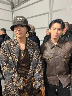 平野紫耀（Number_i）BTS J-HOPEと眼福ショット！ルイ・ヴィトン 2025秋冬メンズ・コレクションに華を添える