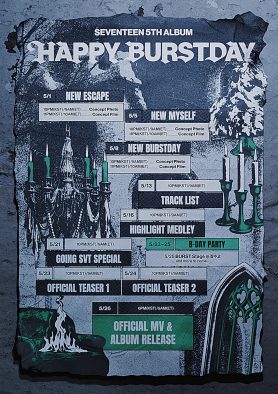 SEVENTEENニューアルバム『HAPPY BURSTDAY』プロモーションスケジューラー公開