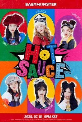 BABYMONSTER「HOT SAUCE」ビジュアルポスター公開！オールドスクールヒップホップのレトロ感たっぷり