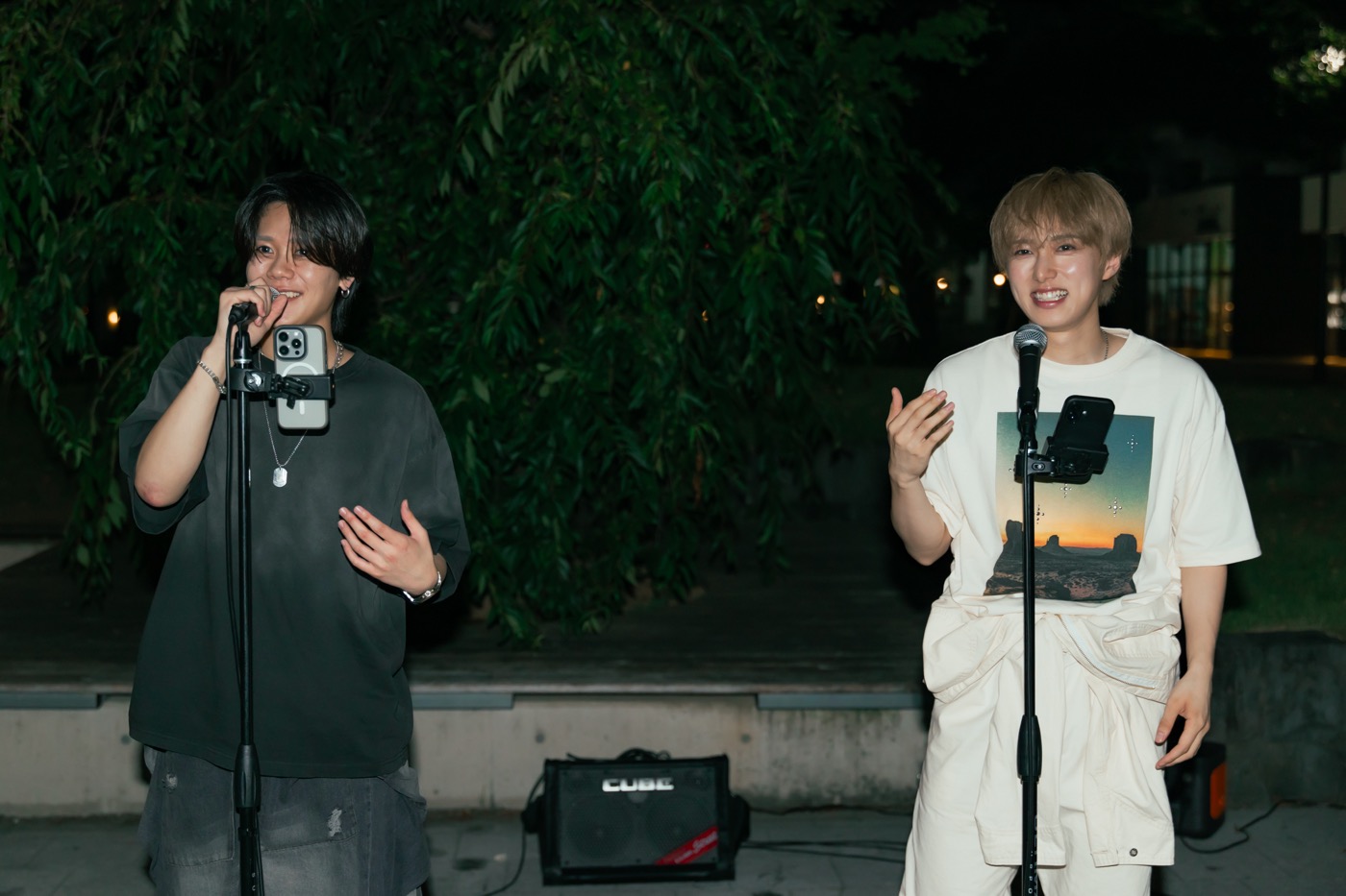 【ライブレポート】INI尾崎匠海＆藤牧京介が全国各地で路上ライブを開催！「直接声を届けたい」