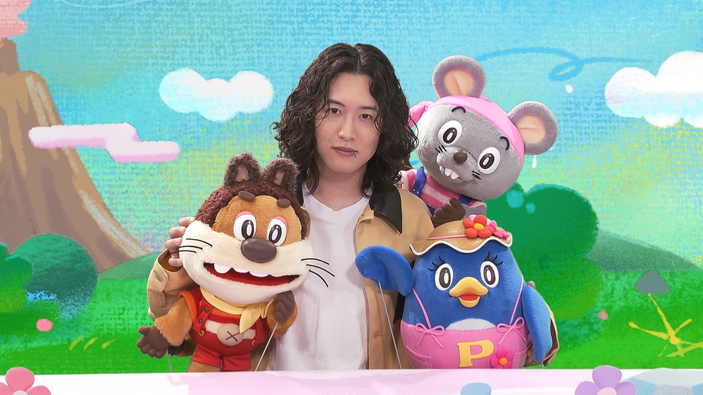キタニタツヤ『にこにこ、ぷん』のキャラクターと仲良しに！「タツヤくん、とっても歌が上手なんだね」「実は僕、歌手なんです」