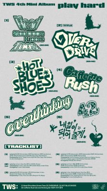 TWS（トゥアス）4thミニアルバム『play hard』のタイトル曲は「OVERDRIVE」！メンバーのJIHOONが作詞に参加