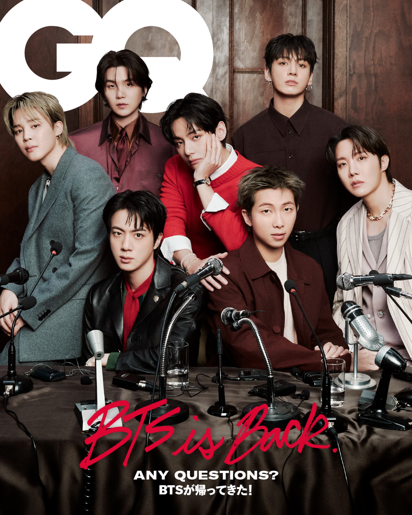BTSが7人揃って『GQ JAPAN』特別表紙版カバーに登場！メンバーが胸の内を熱く語る
