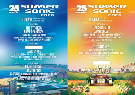 『SUMMER SONIC 2026』⽇程別ラインナップ発表