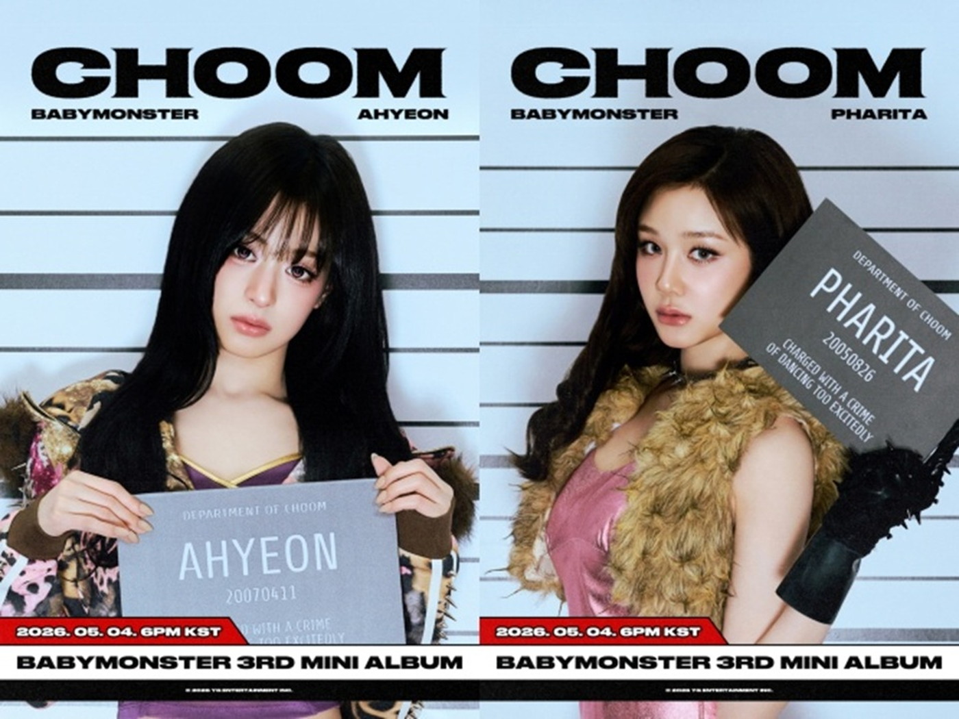 BABYMONSTER最新ミニアルバム個人ビジュアル第3弾としてPHARITA＆AHYEONのポスター公開