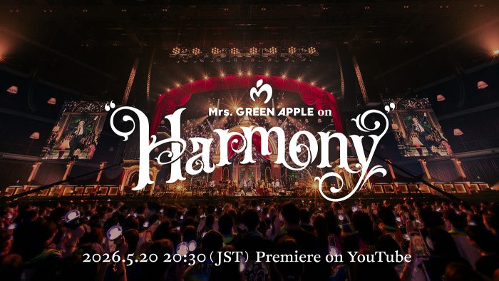 Mrs. GREEN APPLE “青りんごの日”に『Mrs. GREEN APPLE on “Harmony”』の映像を一夜限りでプレミア公開