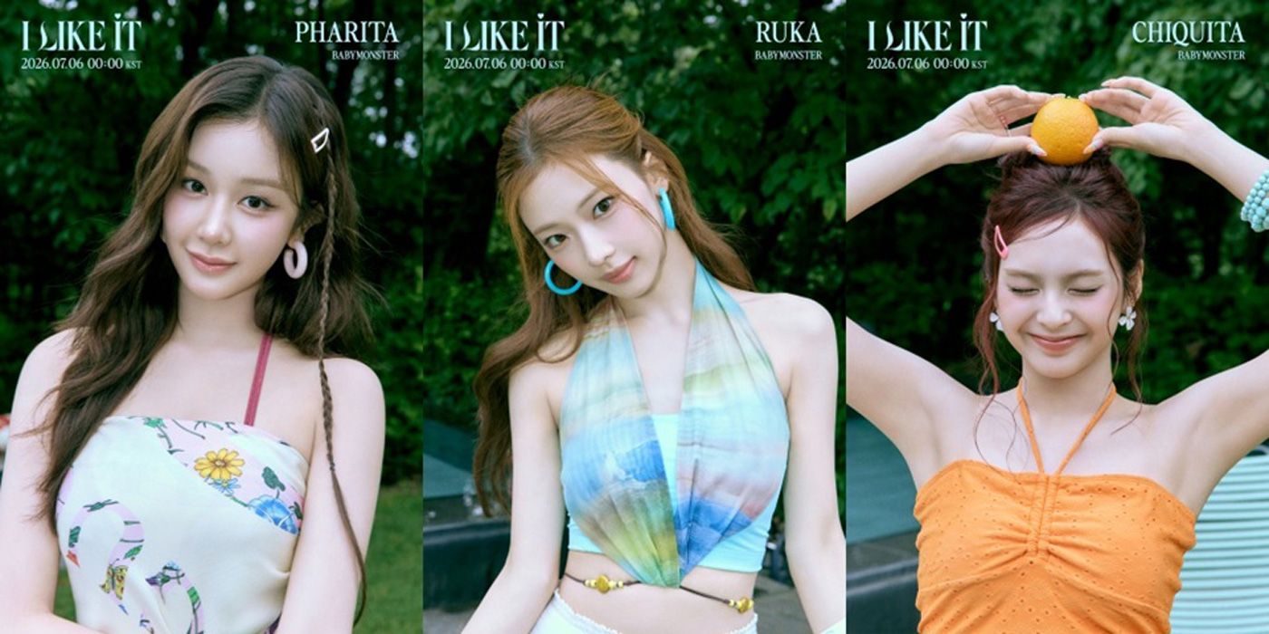 BABYMONSTER「I LIKE IT」MVビジュアル第2弾が公開！RUKA・PHARITA・CHIQUITAの清涼感溢れるソロイメージ