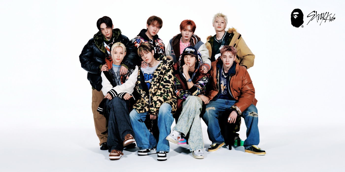 Stray Kid、BAPE STORE(R) DOSANに来店！コラボキャンペーン開始、特別なガチャマシンも登場